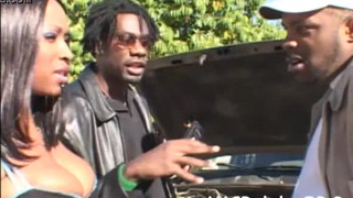 Interracial anal pounding with amazingly hawt taking babe
